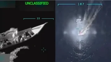  Trump difundió en Truth Social el video del ataque contra la embarcación en el Caribe.