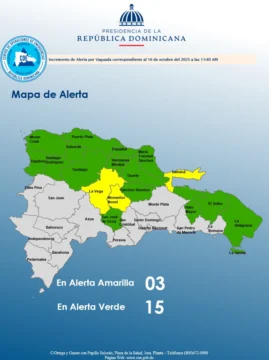 Tres provincias en alerta amarilla y 15 en verde; advierten riesgo de inundaciones por vaguada