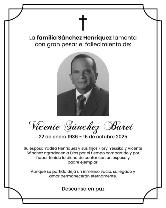 Fallece Vicente Sánchez Baret, fundador del PRD y PRM Fallece Vicente Sánchez Baret, fundador del PRD y PRM