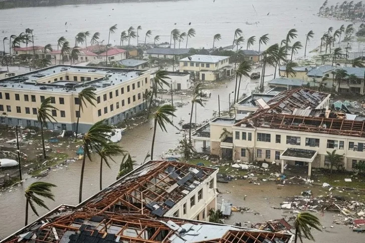 Melissa deja tres islas sin luz, daño en infraestructuras y carreteras anegadas en Bahamas