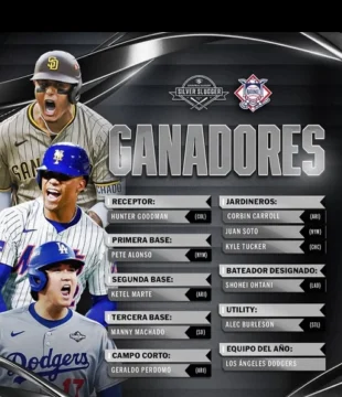 Los dominicanos Soto, Machado, Marte y Perdomo ganan el Bate de Plata en la Nacional