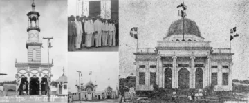  Gran Exposición Nacional de 1927 en Santiago de los Caballeros con la visita del presidente Horacio Vásquez y el Pabellón Nacional (AGN y Colección del Centro León).