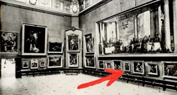  La Mona Lisa en el Salón Carré antes del robo. (Archivos de la autora).