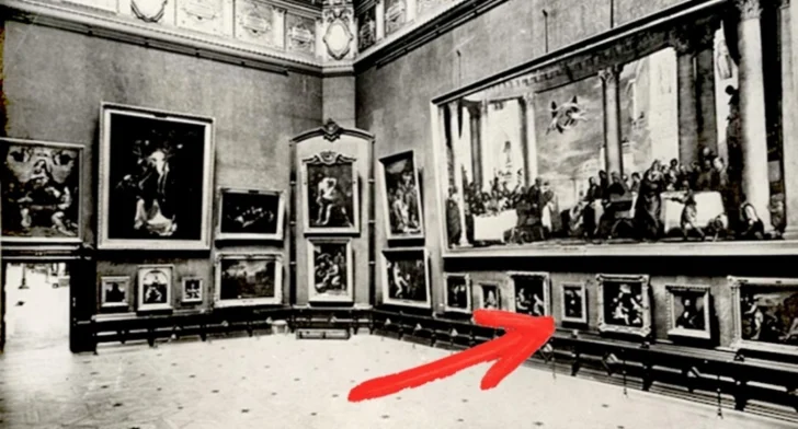  La Mona Lisa en el Salón Carré antes del robo. (Archivos de la autora).