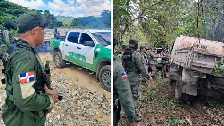 Ejército y SENPA retuvieron camiones por extracción ilegal de materiales del río Nigua Ejército y SENPA retuvieron camiones por extracción ilegal de materiales del río Nigua