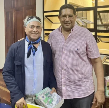  Radhamés Polanco y el pintor Hilario Olivo.