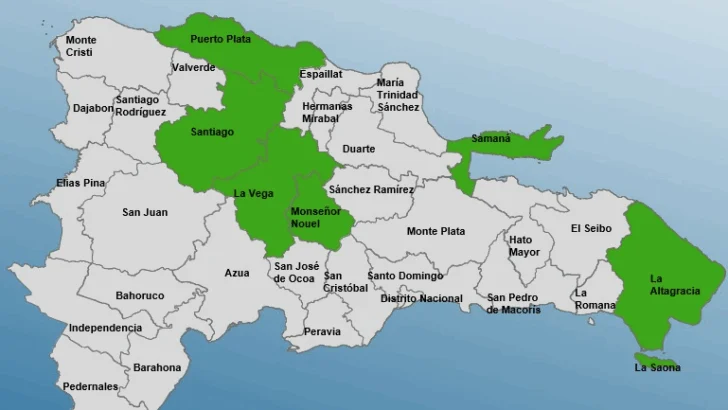 Aumentan a seis las provincias en alerta verde; tornado en Mao dejó varias viviendas afectadas Aumentan a seis las provincias en alerta verde; tornado en Mao dejó varias viviendas afectadas