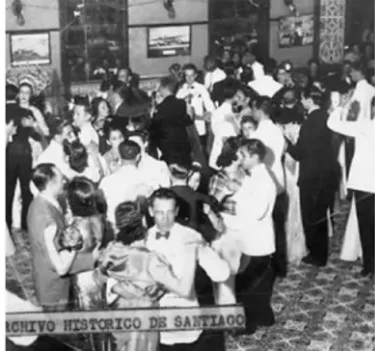  Un baile de fin de año en el Hotel Mercedes. 1941. Foto Museo Histórico de Santiago.