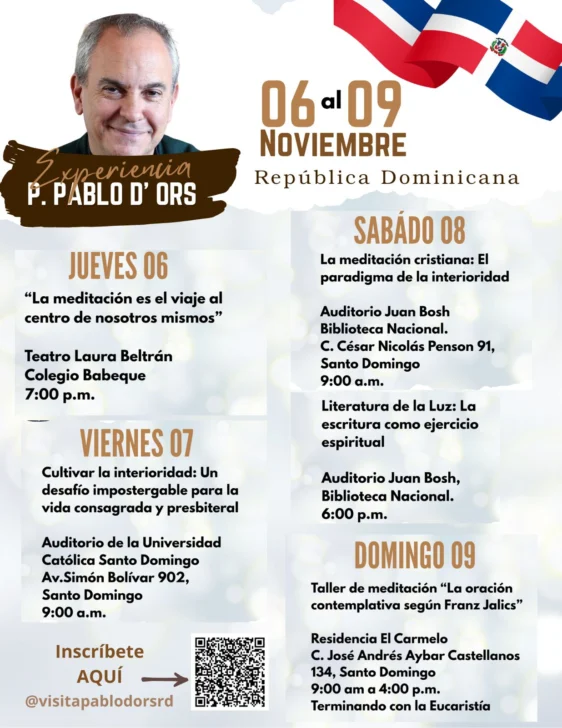 Pablo d’Ors viene a RD a jornada de interioridad y oración contemplativa Pablo d’Ors viene a RD a jornada de interioridad y oración contemplativa