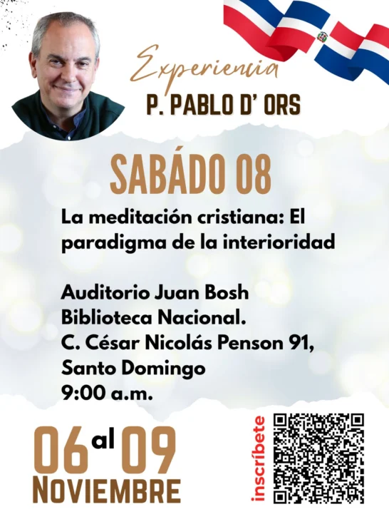 Pablo d’Ors viene a RD a jornada de interioridad y oración contemplativa Pablo d’Ors viene a RD a jornada de interioridad y oración contemplativa