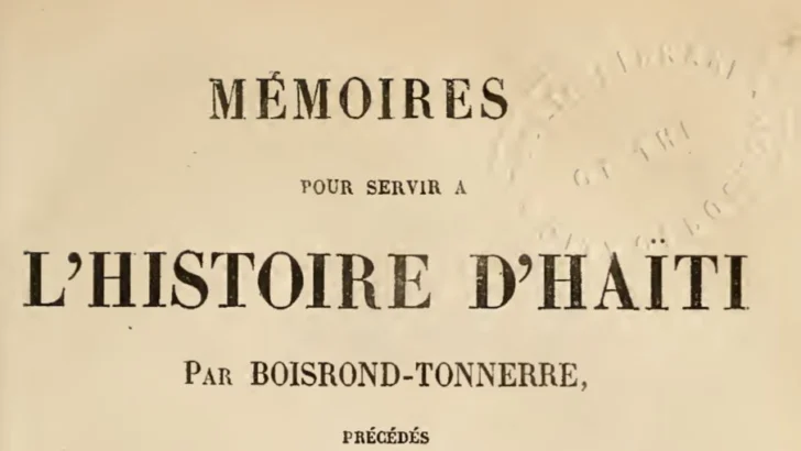 Las memorias de Boisrond Tonnerre, secretario de Dessalines