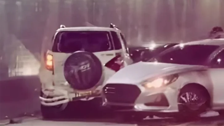 Se registra accidente multiple en el túnel de la avenida Tiradentes con 27 de Febrero