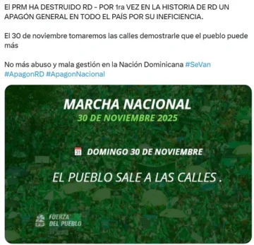 Leonel y su partido FP en primera fila para criticar el apagón nacional