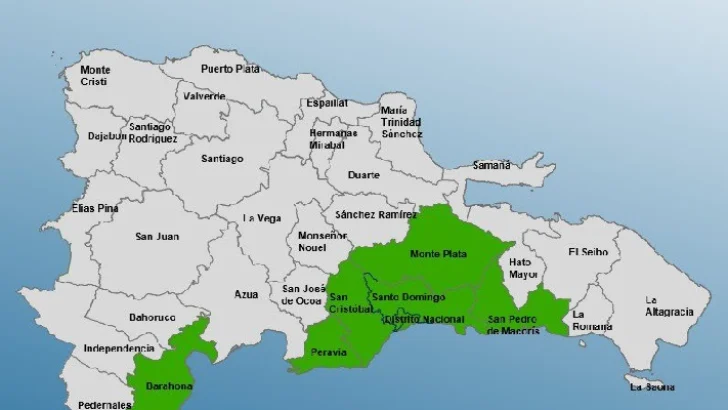 El COE pone en alerta verde al Gran Santo Domingo y casi toda la costa del Caribe