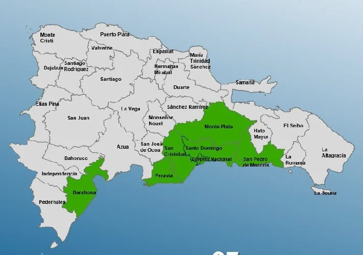El COE pone en alerta verde al Gran Santo Domingo y casi toda la costa del Caribe