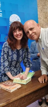  Irene Vallejo y Enegildo Peña.