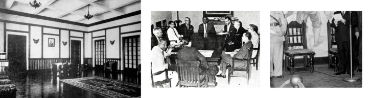  Despacho del Secretario de Relaciones Exteriores en el viejo Palacio Nacional en 1935 y otras piezas del mobiliario oficial de la época – Colección Sergio Cross