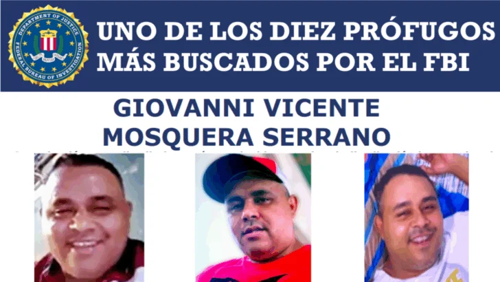 Giovanni Mosquera, el primer líder del Tren de Aragua que aparece en la lista de los 10 más buscados del FBI y por el que ofrecen US$5 millones