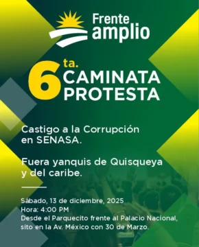 Frente Amplio realizará caminata para exigir 'castigo total' a la corrupción en Senasa