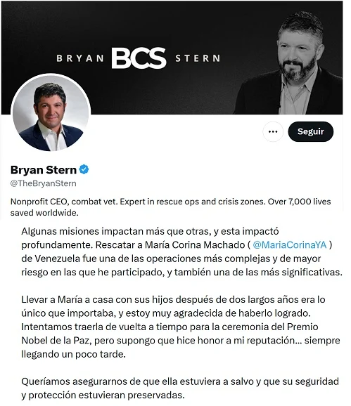 Estadounidense que dice evacuó a Machado de Venezuela niega que Trump lo contratara Estadounidense que dice evacuó a Machado de Venezuela niega que Trump lo contratara
