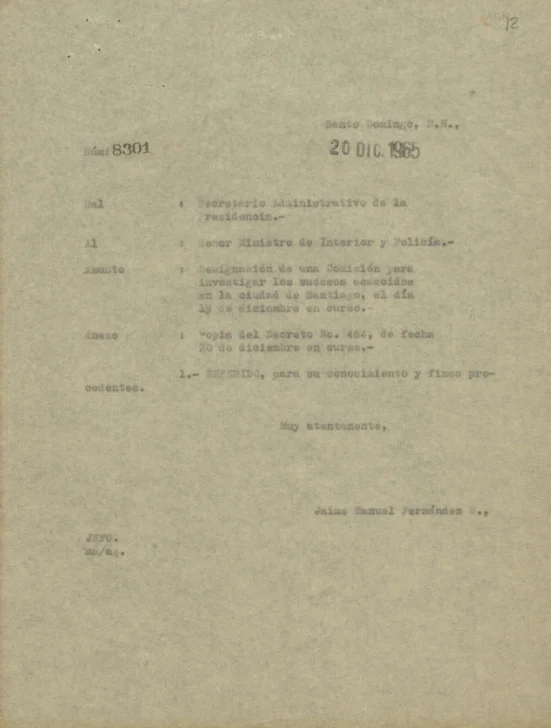 Informes militares sobre la batalla del Matum de 1965