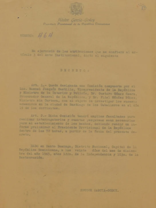 Informes militares sobre la batalla del Matum de 1965