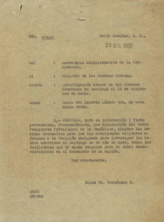 Informes militares sobre la batalla del Matum de 1965