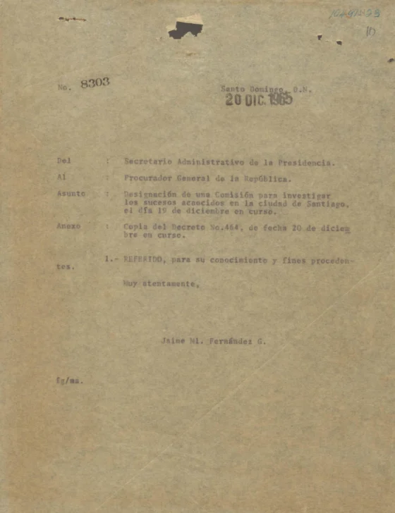 Informes militares sobre la batalla del Matum de 1965