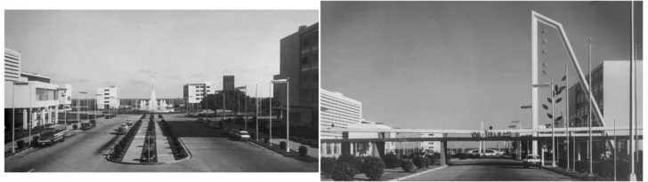  La entonces avenida “La Paz” y la entrada norte con su voladizo – Revista AAA y Docomomo Internacional