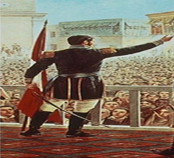  José Núñez de Cáceres cuando se dirigía a los habitantes de Santo Domingo, tras consumar su proyecto de Estado Independiente de Haití Español.