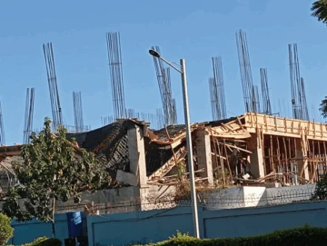 El SNS afirma que investiga colapso parcial de techo en hospital se construye en Azua