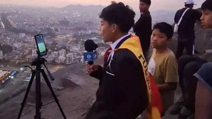 Pol Deportes, el adolescente peruano que se volvió viral al narrar desde un cerro la final de la Copa Libertadores y ahora fue invitado a relatar un partido de la Champions League