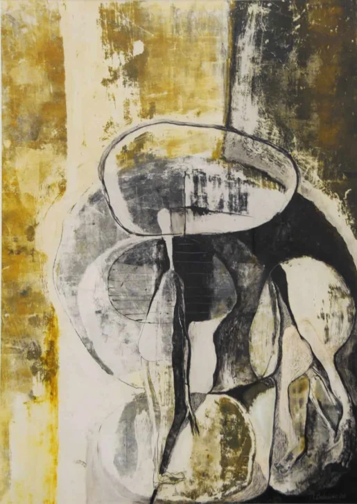  Desde 1969, con la pintura “El bacá, derribando el mito”, Ada Balcácer, desarrolla una de las obras más emblemáticas, creada en los años 70 y vinculada al imaginario mítico dominicano.