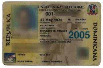  Cédula amarilla (1998-2014).