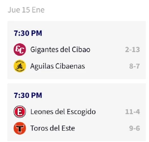 Leones del Escogido y Toros del Este ponen un pie en la final de la LIDOM