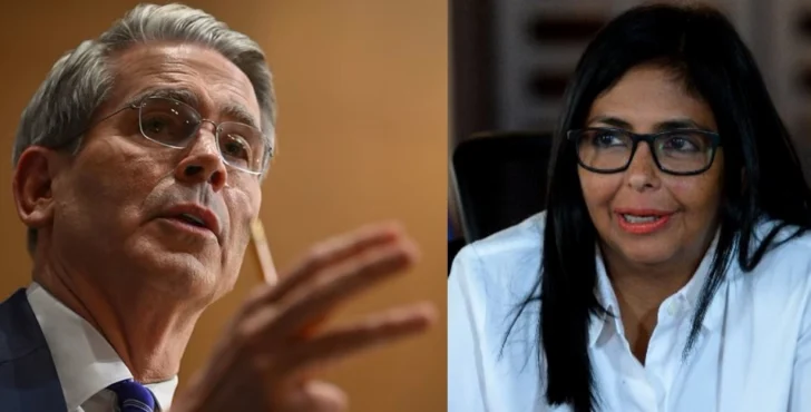 Delcy le dice al secretario del Tesoro: 