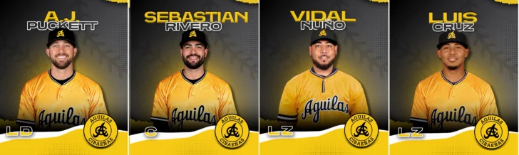 Las Águilas se refuerzan con peloteros de México, Puerto Rico, Venezuela y EEUU