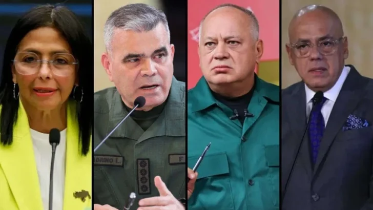 Exilio venezolano pide captura de Delcy Rodríguez, su hermano Jorge, Diosdado Cabello y general Padrino