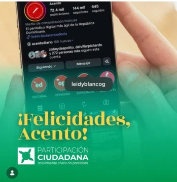 Participación Ciudadana felicita a Acento por su 15 aniversario Participación Ciudadana felicita a Acento por su 15 aniversario