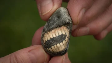 El sorprendente fósil sonriente hallado en una isla en el norte de Inglaterra