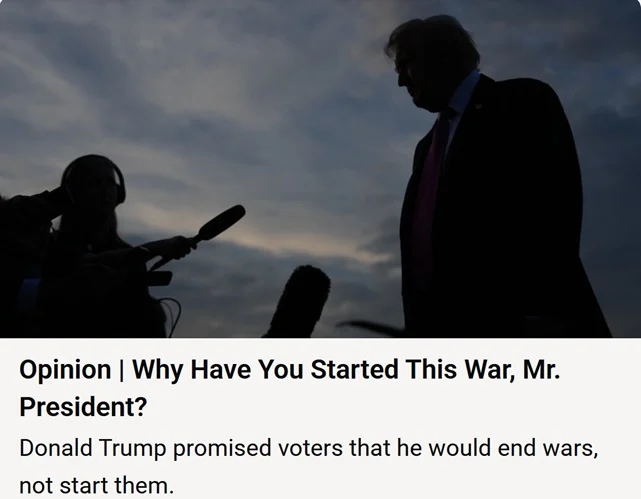 The New York Times: 'El ataque de Trump contra Irán es imprudente'