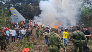 Un total de 69 muertos dejó el accidente de un avión militar en Colombia