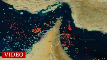 El video que muestra la caída en el tráfico por el estrecho de Ormuz a causa de la guerra en Irán (y los barcos que están varados)