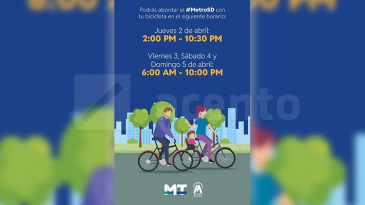 Metro anuncia horarios especiales durante Semana Santa para transportar bicicletas