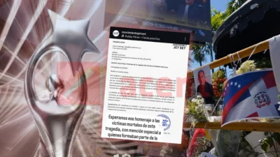 Movimiento Justicia Jet Set solicita homenaje a víctimas de tragedia en los Premios Soberano