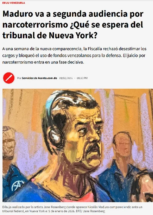 Maduro se ejercita como 'atleta' en prisión antes de audiencia por narcoterrorismo, revela su hijo