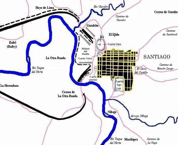  Mapa de la Batalla del 30 de Marzo de 1844.
