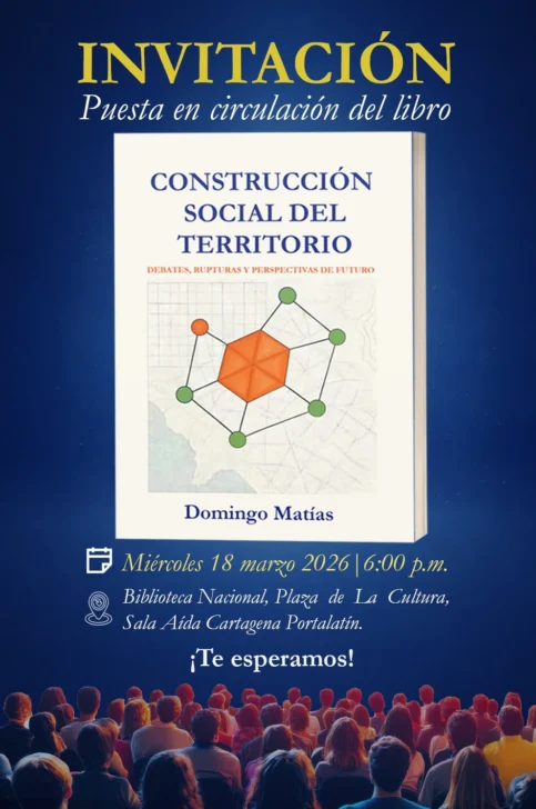 Viceministro Domingo Matías presentará la obra Construcción Social del Territorio: Debates, Rupturas y Perspectivas de Futuro