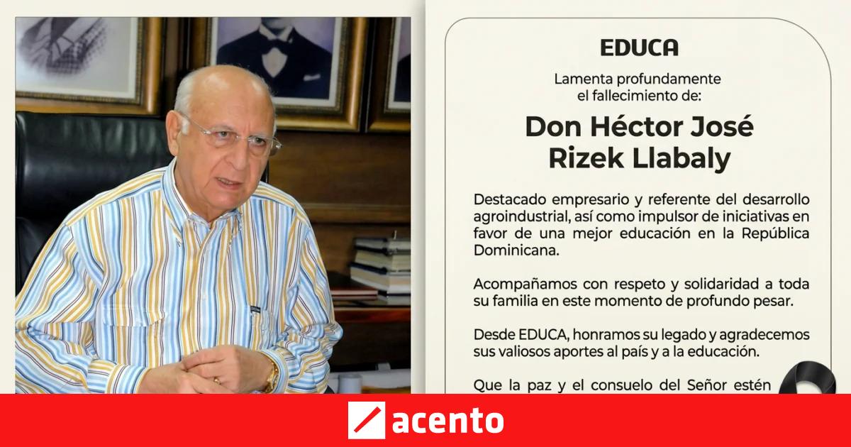 Jayce Rizek EDUCA lamenta el fallecimiento del empresario Héctor José Rizek Llabaly ...