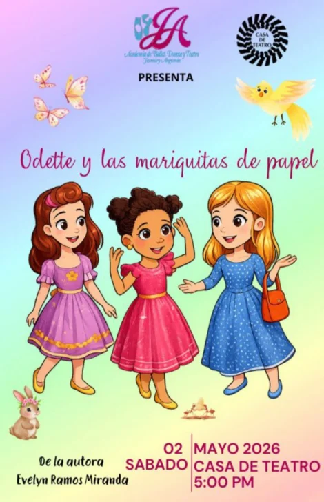 Academia Jesmary Angomas presentará “Odette y las mariquitas de papel”
